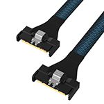 MCIO 8X转MCIO 8X 直头对直头PCIe5.0高速数据线